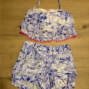 Lilly Pulitzer Purple and White Patterned Garment